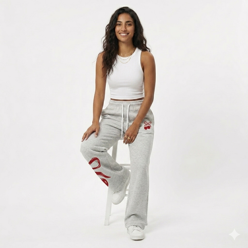 Cherry WideLeg Sweatpant